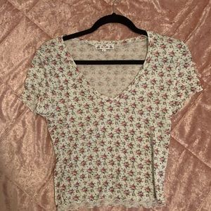 Flower crop shirt